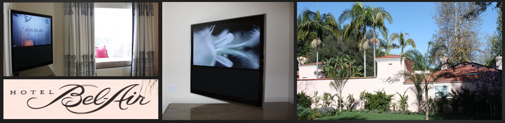 Bel Air Hotel Bang & Olufsen TV Installation on wall-mount